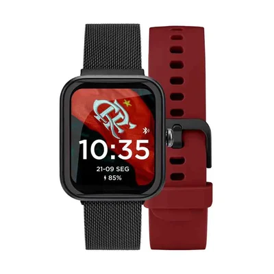 Relógio Smartwatch Technos Flamengo Preto Unissex Tmaxag/7r