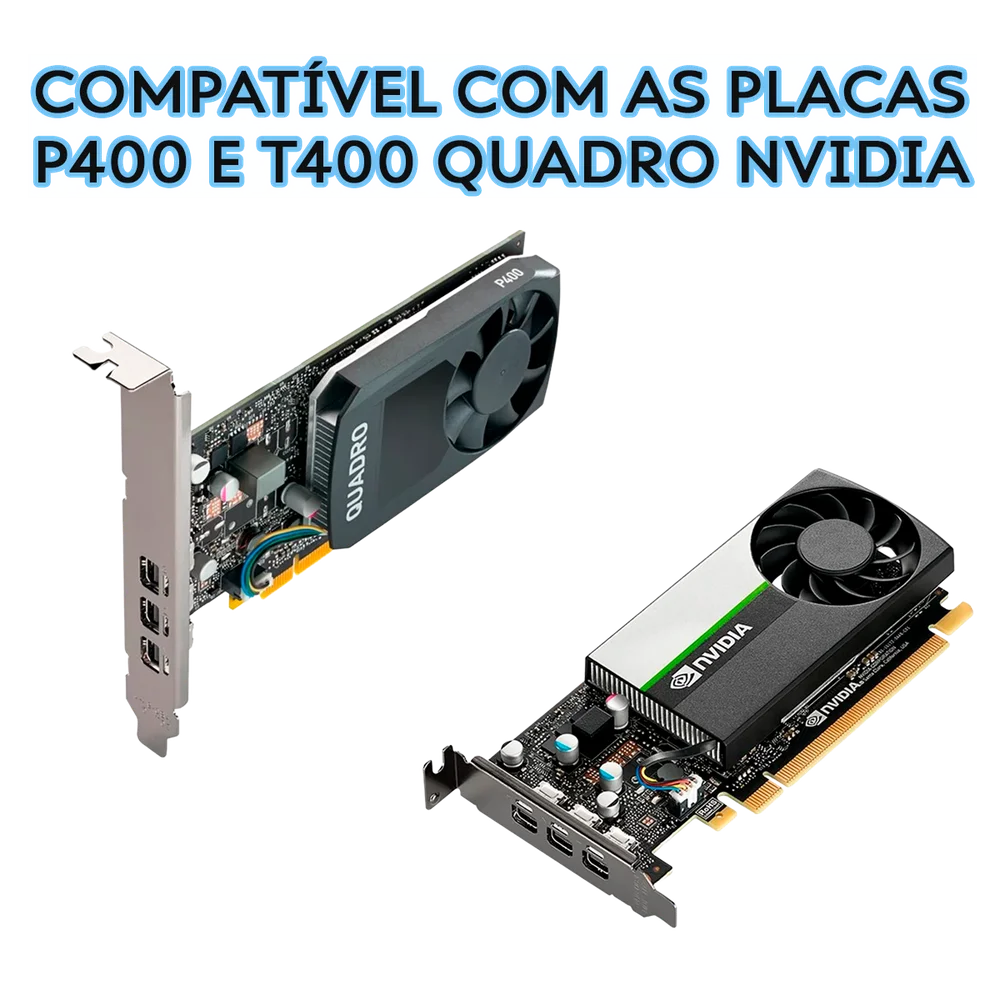 Espelho Low Profile Perfil Baixo Para Nvidia Quadro P400 E T400 7