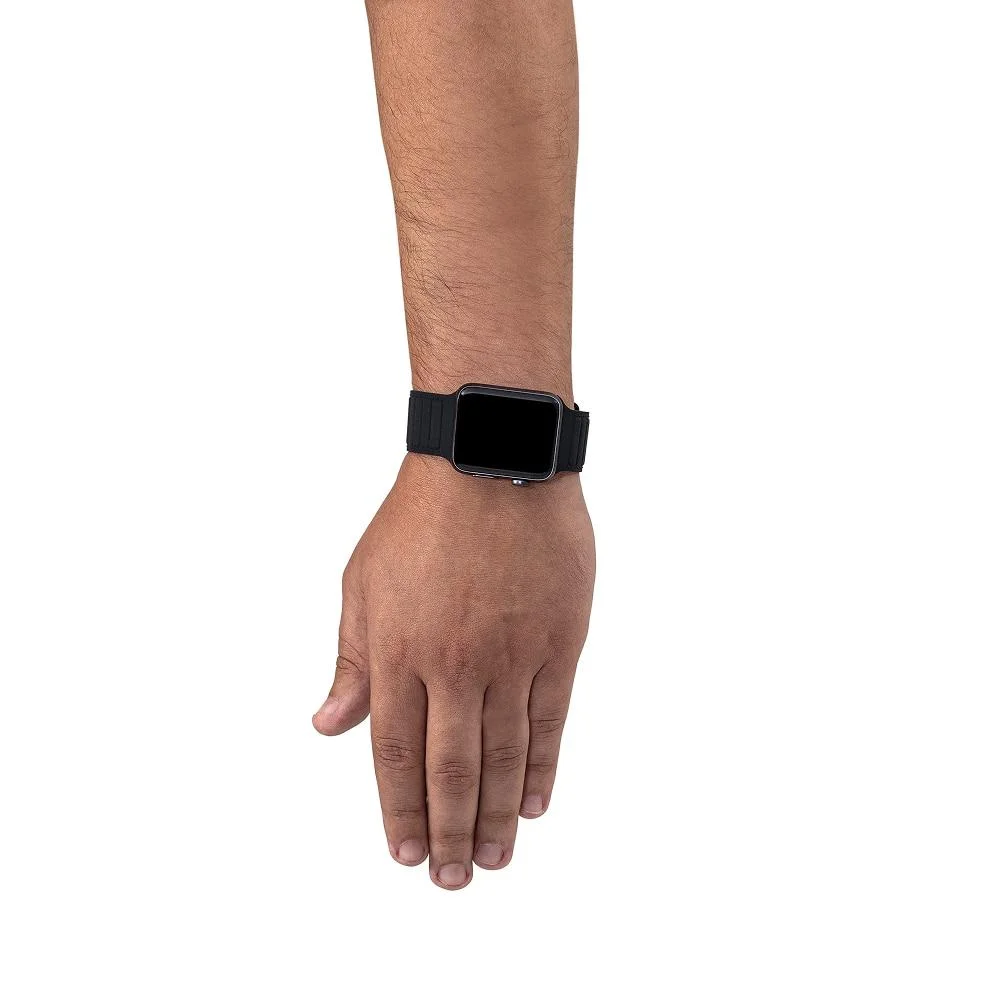 Imagem 4 de 5 do produto Pulseira De Silicone Magnética Para Apple Watch 42-49 Mm Preta