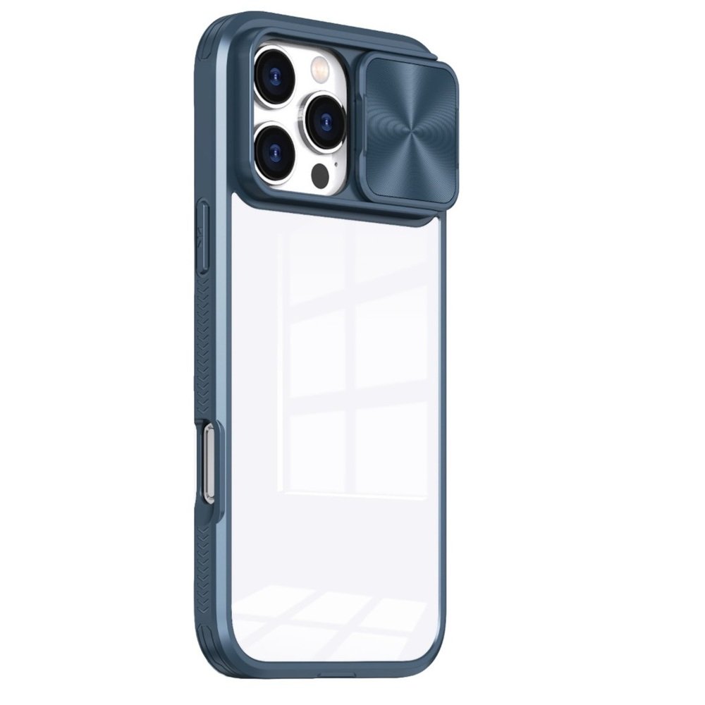 Capa Protetora com Proteção Slide na Lente da câmera para o iPhone 16 Cor: Azul Marinho