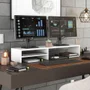 Base Suporte Stand-pro Para Monitor Setup Soft Elevado 95x15cm Em 100% Mdf Branco - Abmaza