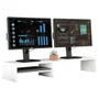 Base Suporte Stand-pro Para Monitor Setup Soft Elevado 95x15cm Em 100% Mdf Branco - Abmaza