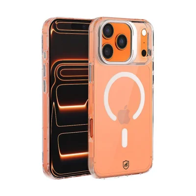 Capa Para Iphone 17 Pro Max - Magsafe Crystal Armor Stand - Não Amarela - Gshield