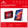 Monitor Duplo Portátil 16" Extensor Tela Notebook 1920x1200 Usb-c HDMI  3 Telas Produtividade
