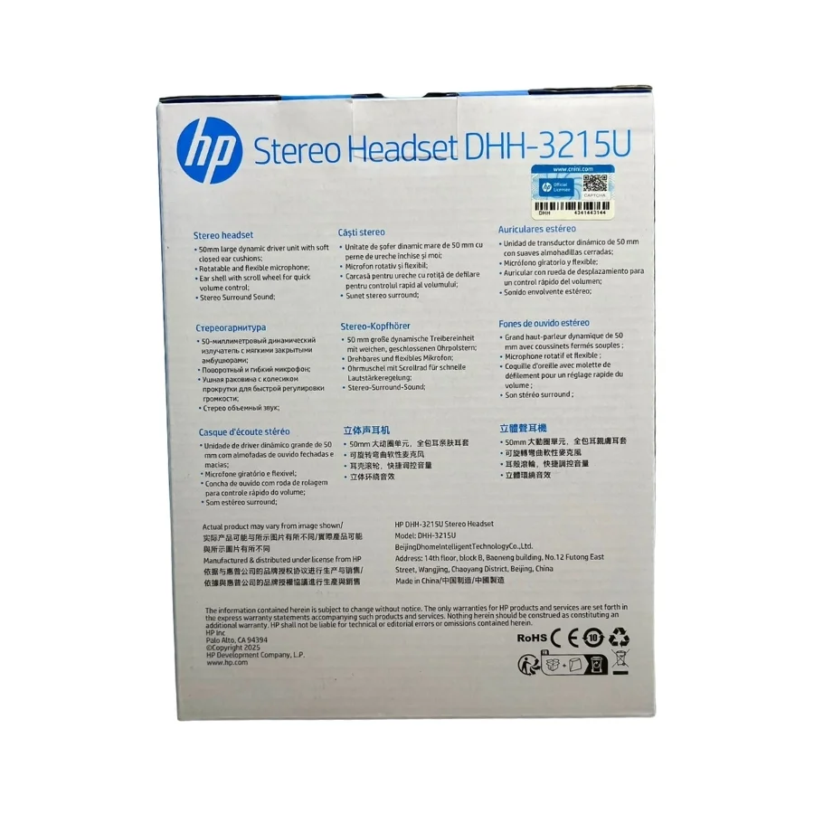Headset Hp Dhh-3215u Preto