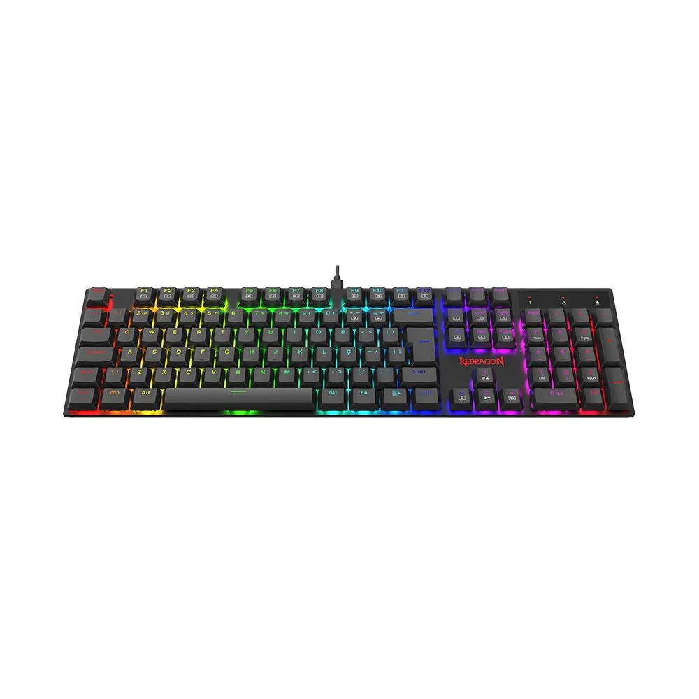 Imagem 2 de 5 do produto Teclado Mecânico Gamer Redragon Apas RGB Full Size Preto