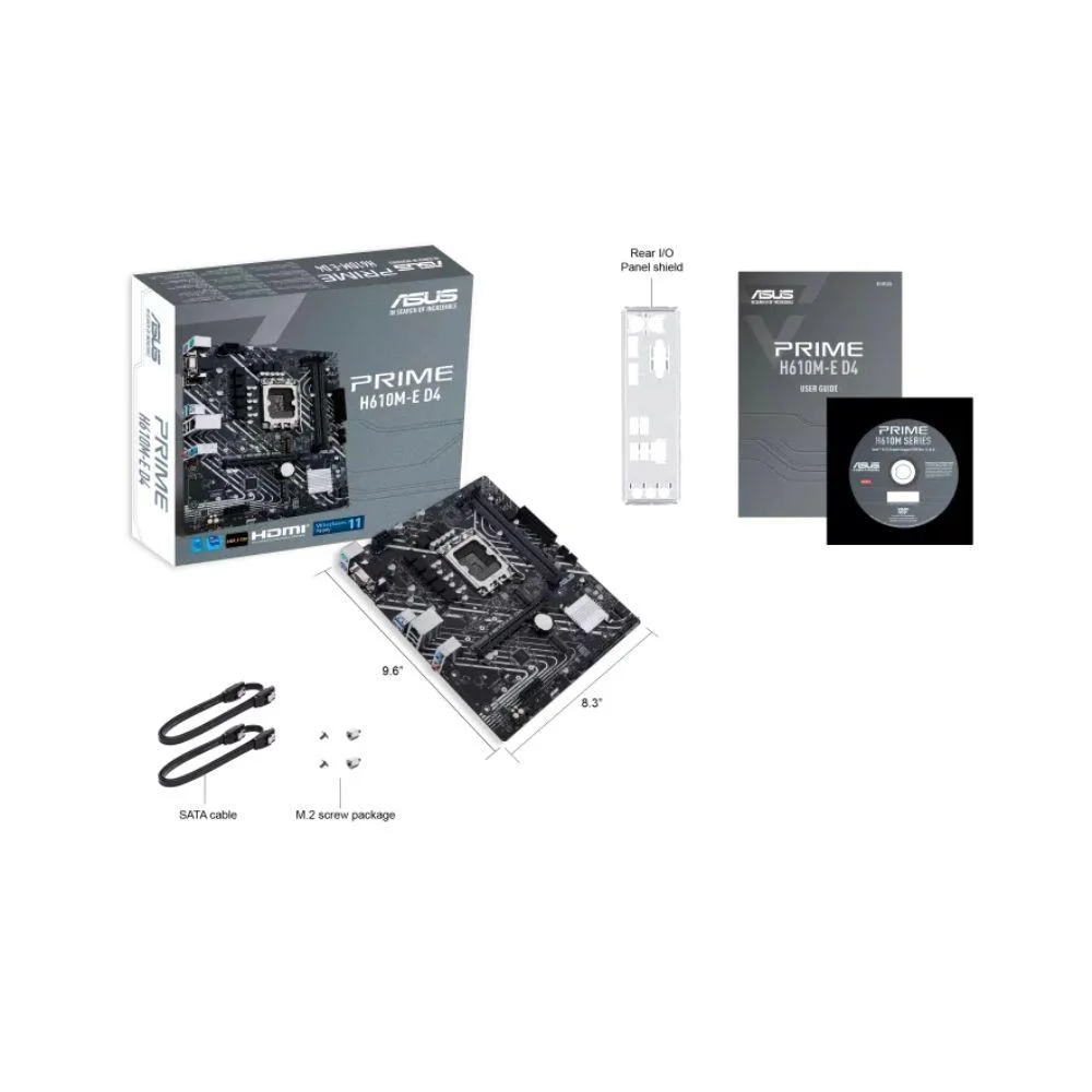 Imagem 2 de 4 do produto Placa?mae Asus Prime H610m?r LGA  1700 Ddr5 Micro?atx