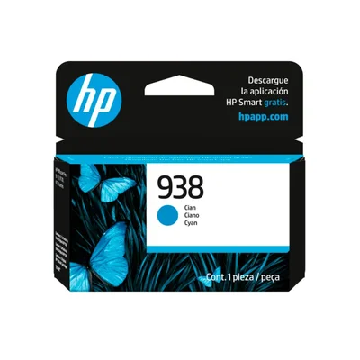 Cartucho De Tinta Hp 938 4s6x5pl ciano | 9122e 9110b 9125e 9128e 9130b 9135e 9730
