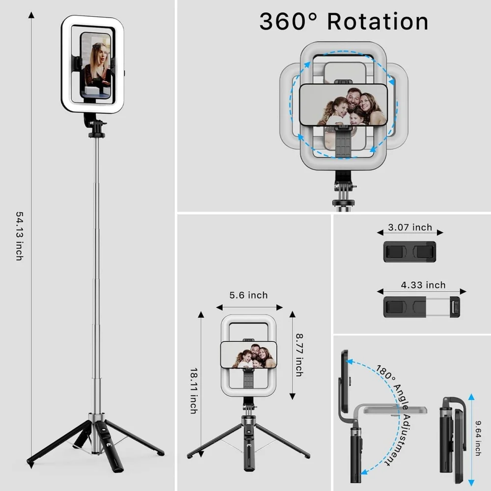 Imagem 5 de 5 do produto Ring Light Retangular Profissional Iluminação Perfeita E Controle Via Bluetooth Bivolt Usb