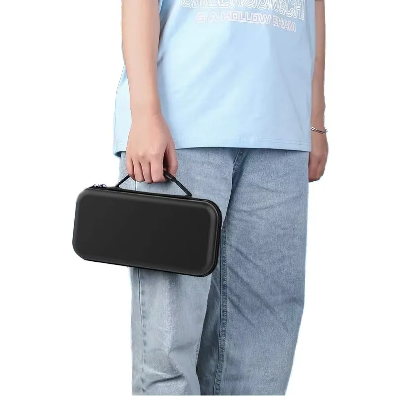 Imagem 2 de 5 do produto Case Para Nintendo Switch 2 Estojo Bolsa EVA Preto Rígído Com Alça Mão + 2 Películas de Vidro Premium