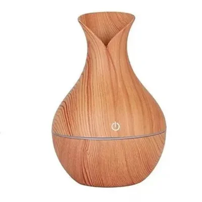 Aromatizador Umidificador Difusor Ambiente Tulipa Ultrassônico Tipo Madeira LED Usb Premium, Rilewa®