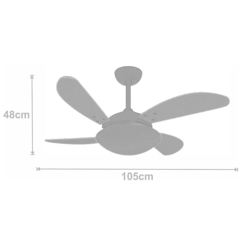 Imagem 2 de 2 do produto Ventilador De Teto Volare Fly Preto 110v