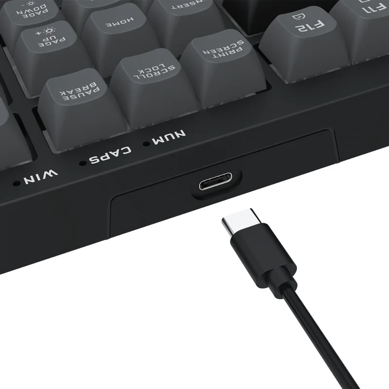 Imagem 5 de 5 do produto Teclado Gamer Membrana Redragon Crux Rainbow Full Size Usb Preto E Cinza - K518-RGB-gb