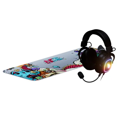 Kit Gamer Fallen Essencial Mousepad Ace Estendido E Headset Morcego Eco RGB