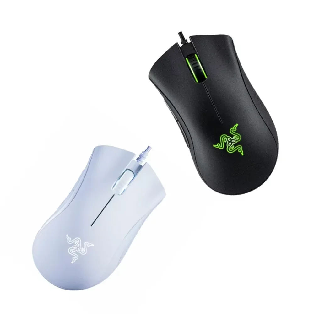 Imagem 1 de 5 do produto Mouse Gamer Razer 6.400 Dpi Essential 5 Botões C/ Fio Cor:branco