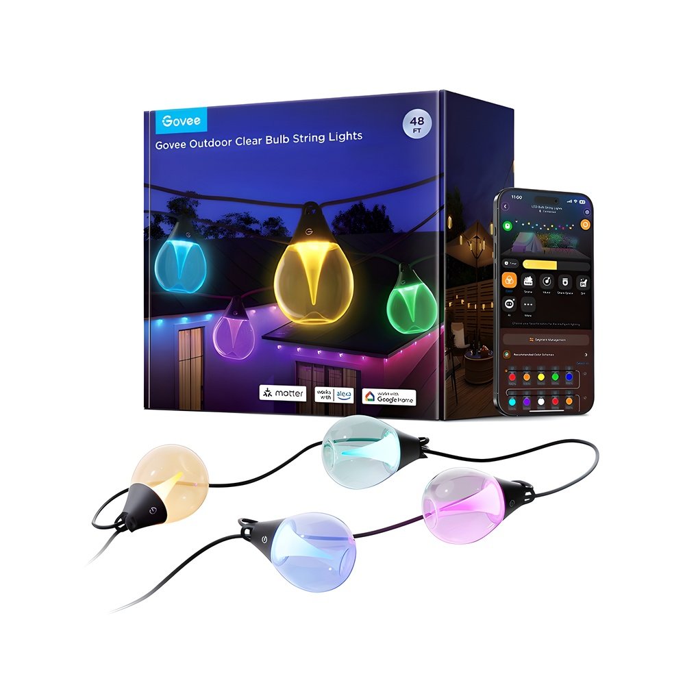 Govee Luzes Led Externa RGBIC 15M Wi-Fi BLE Alexa Google