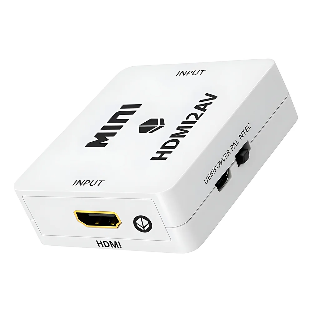 Imagem 3 de 5 do produto Mini Conversor Dehdmi Para Av Rca Adaptador De Vídeo