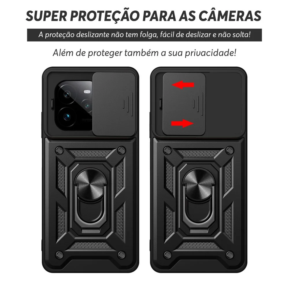 Imagem 4 de 5 do produto Capa Militar P/ Realme Gt7 - Capinha Case Protetora Anti Impacto Queda Armadura Resistente