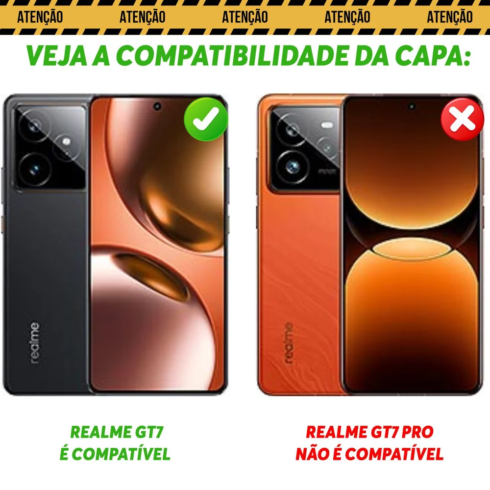 Imagem 5 de 5 do produto Capa Militar P/ Realme Gt7 - Capinha Case Protetora Anti Impacto Queda Armadura Resistente
