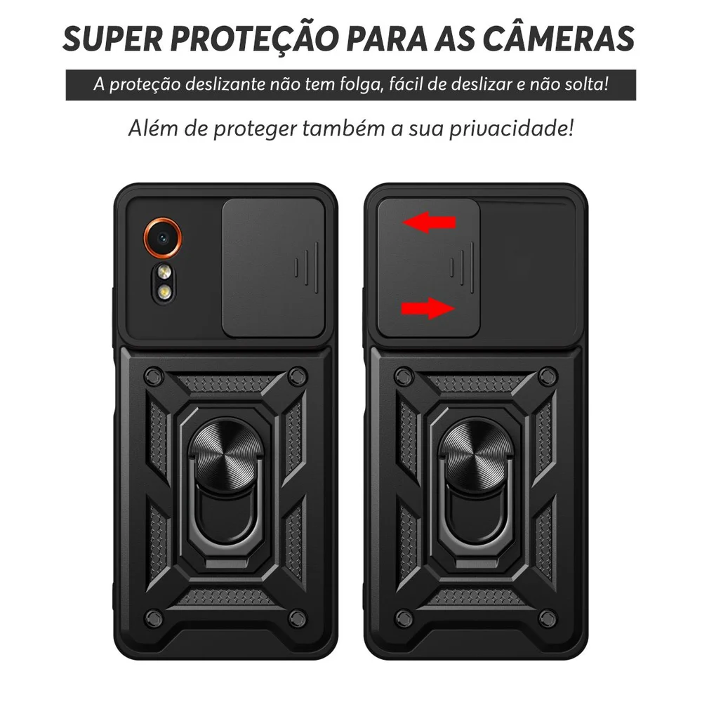 Imagem 4 de 5 do produto Capa Militar P/ Samsung Galaxy Xcover 7 - Capinha Case Protetora Anti Impacto Queda Armadura Resistente