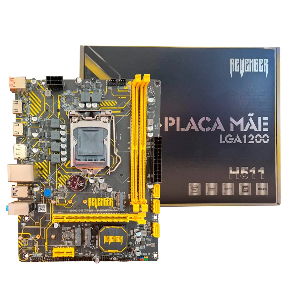 Placa Mãe Revenger G-h511, Socket Intel LGA 1200, Intel 10ª/11ª Geração, Chipset H470, Ddr4, HDMI, Display Port, Usb 3.2, M.2 Nvme, Micro Atx 4