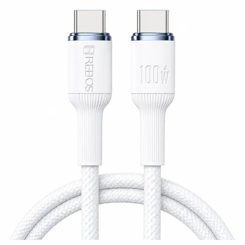 Imagem 3 de 5 do produto Cabo de carregamento Carregador Usb-c Compatível Para Controle Ps5 E Ps5 Pro 2 Metros soft white CB-374C Cor Branco