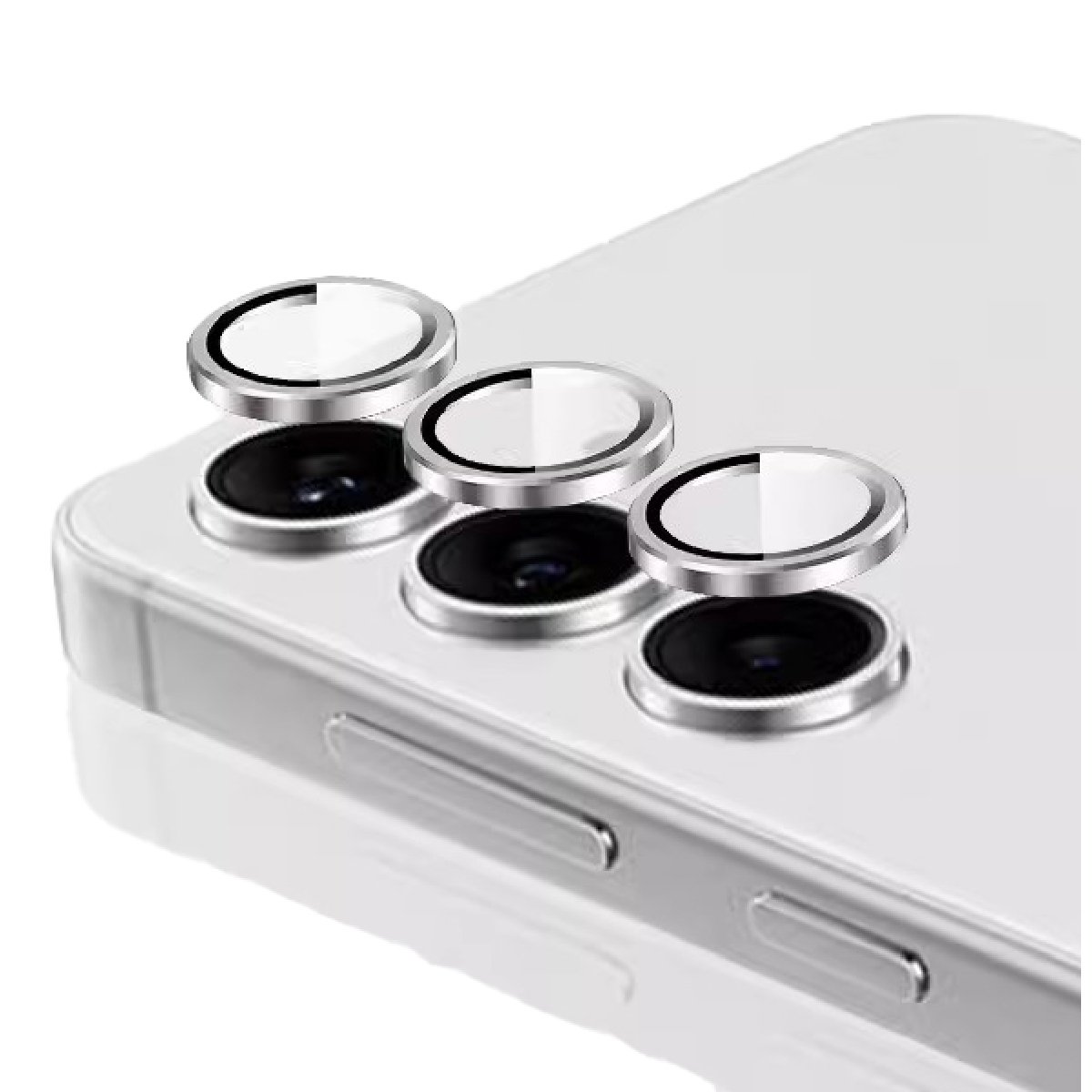 Kit Película Lente Câmera Compatível Com Samsung Galaxy Cor:prata Lisa;tamanho:a35/a55