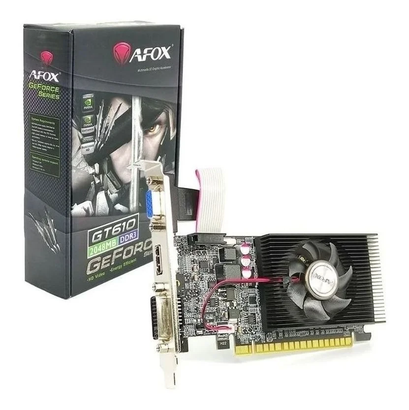 Placa De Vídeo Geforce Gt610 2 B Ddr3 Afox 5