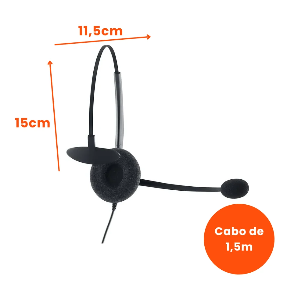 Imagem 5 de 5 do produto Headset Intelbras Chs 40 Rj9 Mono Preto