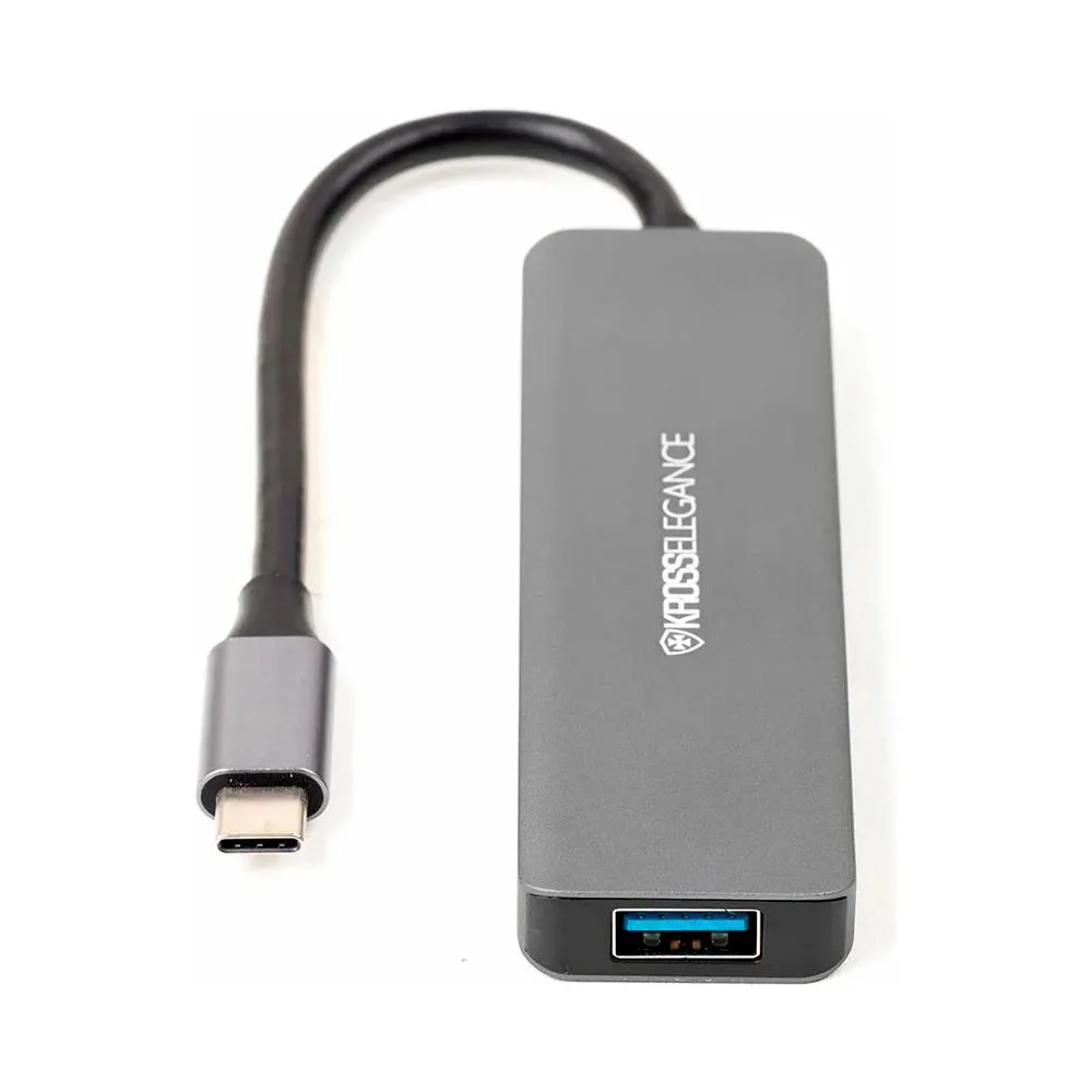 Imagem 2 de 4 do produto Hub Adaptador Krosselegance Usb-c - 4xusb 3.0 Preto