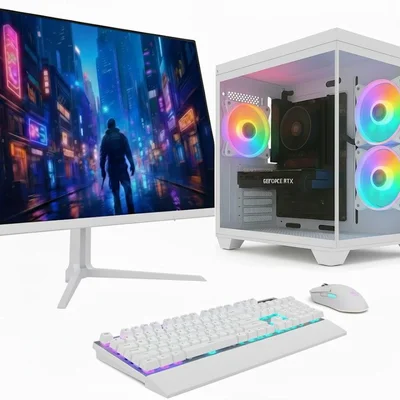 PC Gamer Skill Apex, Amd Ryzen 5 5500, Geforce RTX 5060 8GB, 16gb Ddr4, SSD 512gb M.2, Monitor LED 24" 180hz Branco Sap217