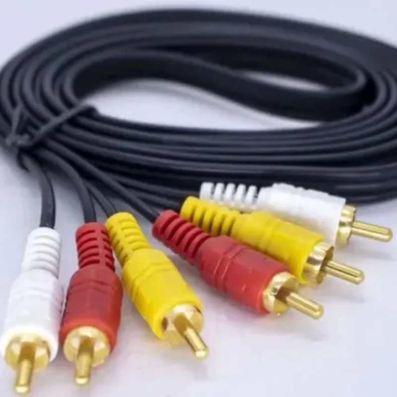 Imagem 2 de 5 do produto Cabo Audio Video 3 X 3 Rca 1,5mt Resistente