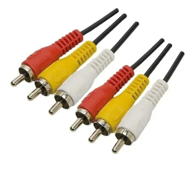 Imagem 3 de 5 do produto Cabo Audio Video 3 X 3 Rca 1,5mt Resistente