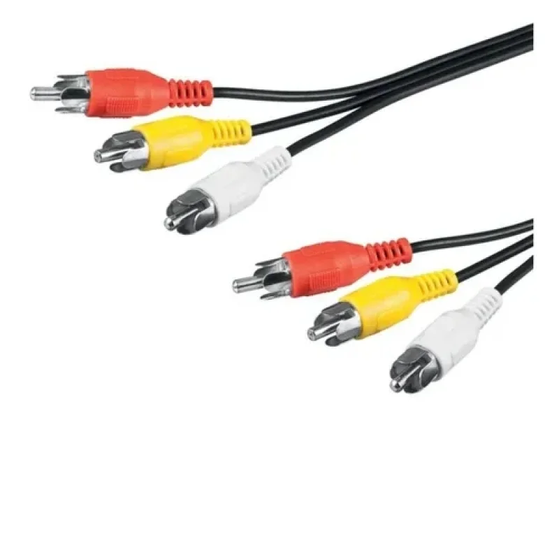 Imagem 5 de 5 do produto Cabo Audio Video 3 X 3 Rca 1,5mt Resistente