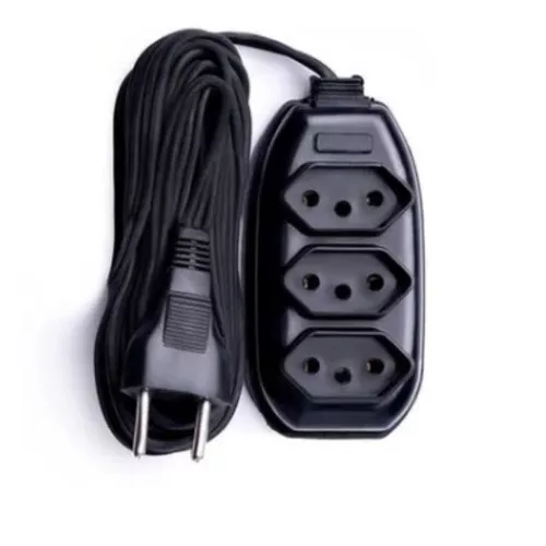 Extensão Elétrica 3 Saídas Com 10 Metros Bivolt 110 / 220 V
