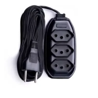 Extensão Elétrica 3 Saídas Com 10 Metros Bivolt 110 / 220 V