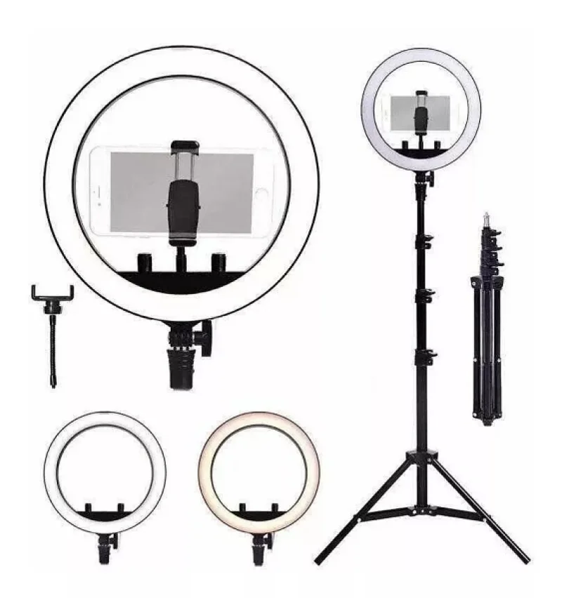 Imagem 2 de 4 do produto Luminária  LED Ring Light Tripe 2.1 M Suporte Celular