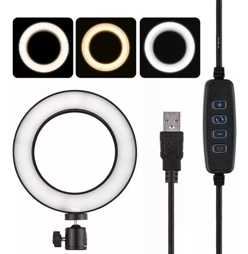 Imagem 3 de 4 do produto Luminária  LED Ring Light Tripe 2.1 M Suporte Celular