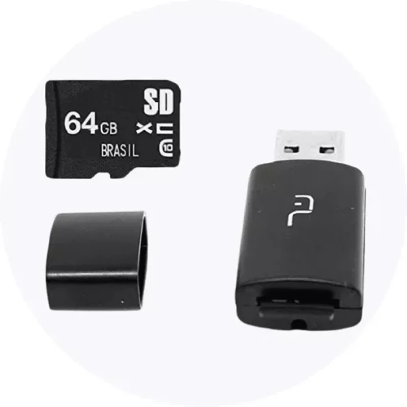 Imagem 4 de 4 do produto Pen Drive 2x1 Mc164 Leitor Usb + Micro Sd 64gb