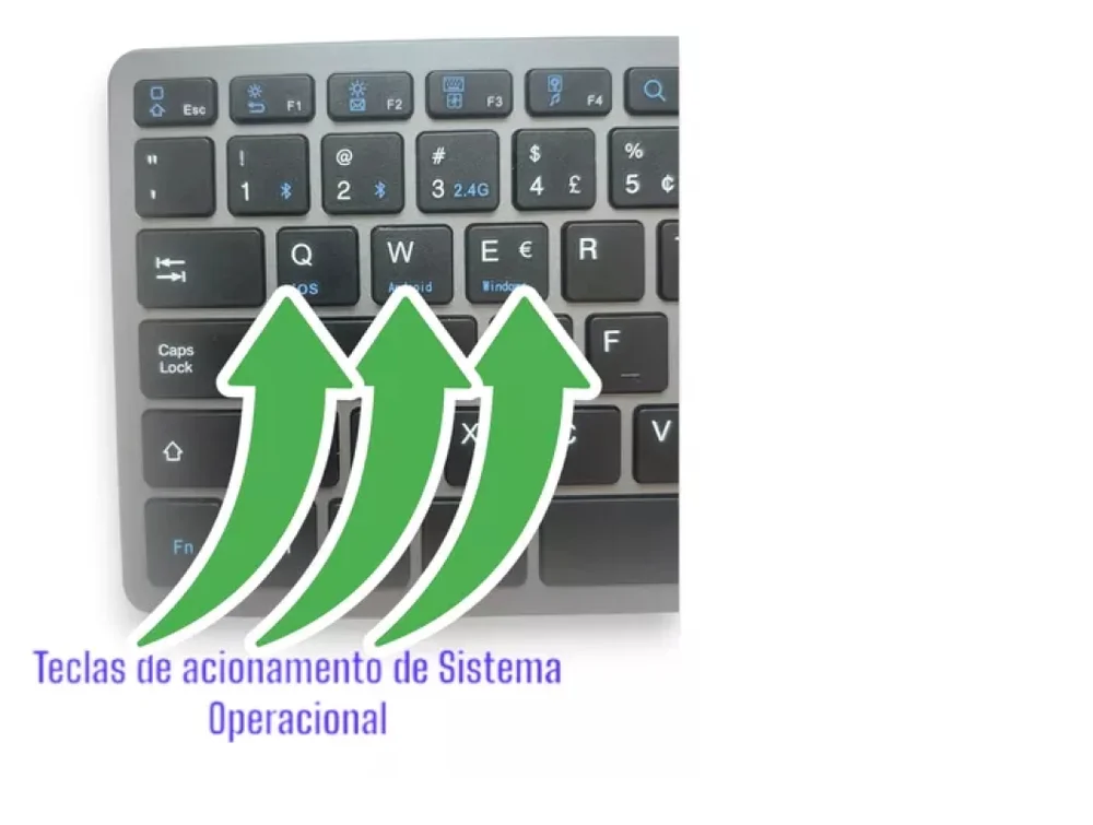 Imagem 3 de 5 do produto Teclado Bluetooth E Wireless Usb Recarregável Portátil