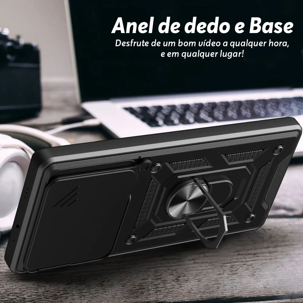Imagem 3 de 5 do produto Capa Militar P/ Infinix Note 40 5g - Capinha Case Protetora Anti Impacto Queda Armadura Resistente