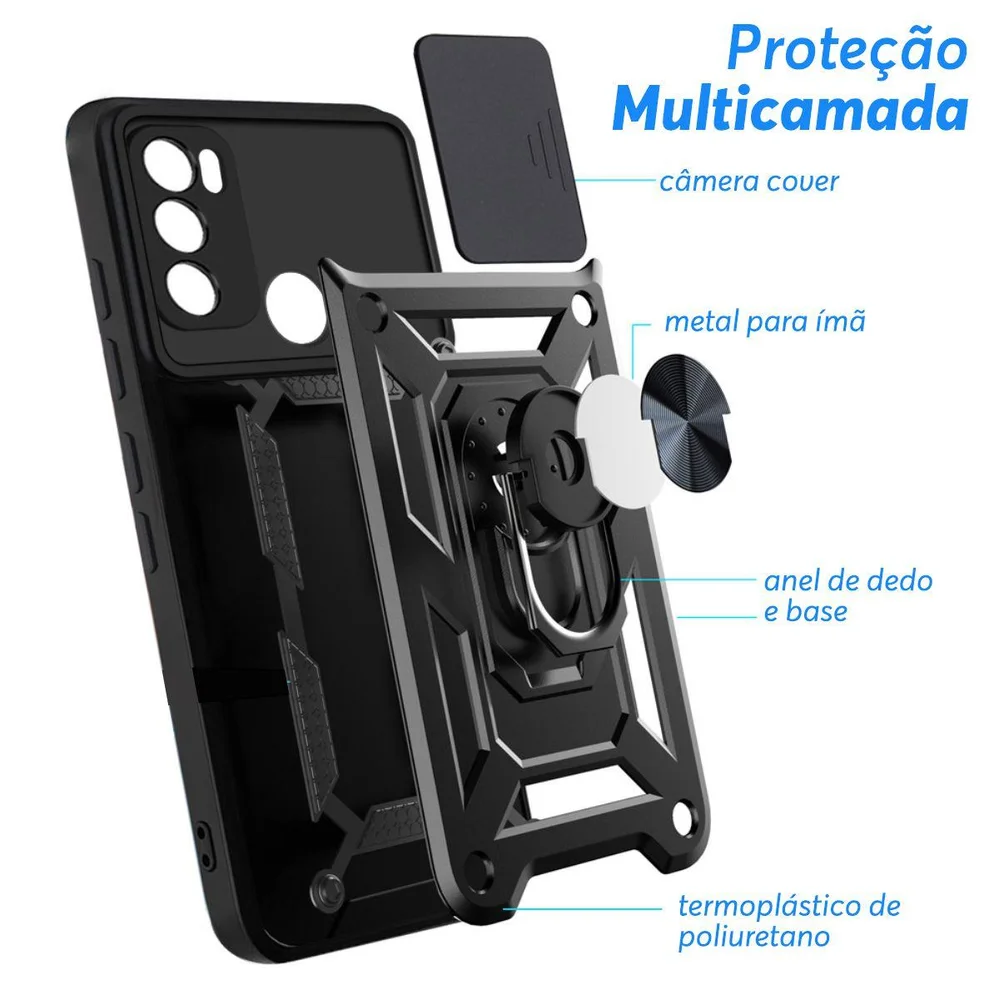 Imagem 5 de 5 do produto Capa Militar P/ Samsung Galaxy A55 - Capinha Case Protetora Anti Impacto Queda Armadura Resistente