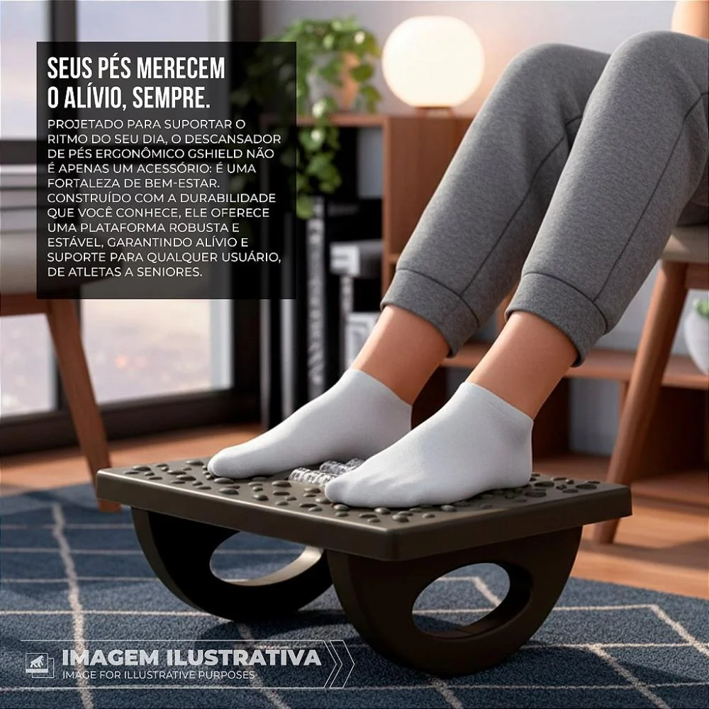 Imagem 3 de 5 do produto Apoio Ergonômico Para Os Pés - Office Armor - Gshield