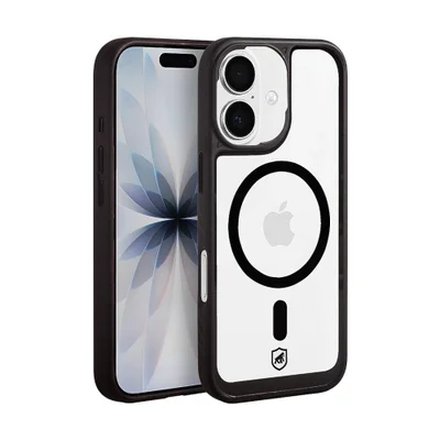 Capa Para Iphone 17 - Magsafe Wave Transparente - Preta - Gshield