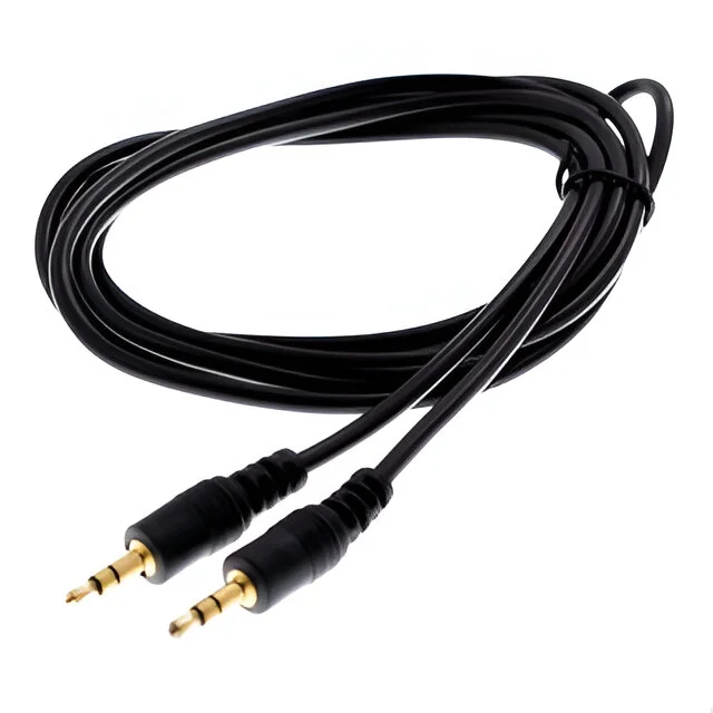 Imagem 2 de 3 do produto Cabo Auxiliar P2 X P2 1.5 Metros Cabo Áudio Conector Dourado