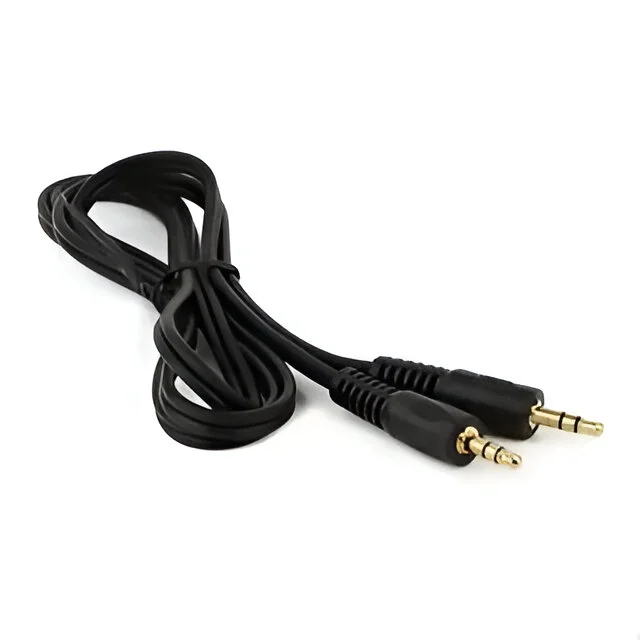 Imagem 3 de 3 do produto Cabo Auxiliar P2 X P2 1.5 Metros Cabo Áudio Conector Dourado
