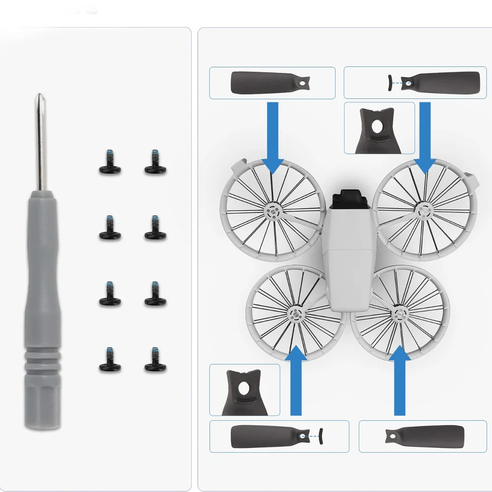 Imagem 3 de 5 do produto 2 Pares De Hélices Coloridas  Para Drone Dji Flip Cor:preto