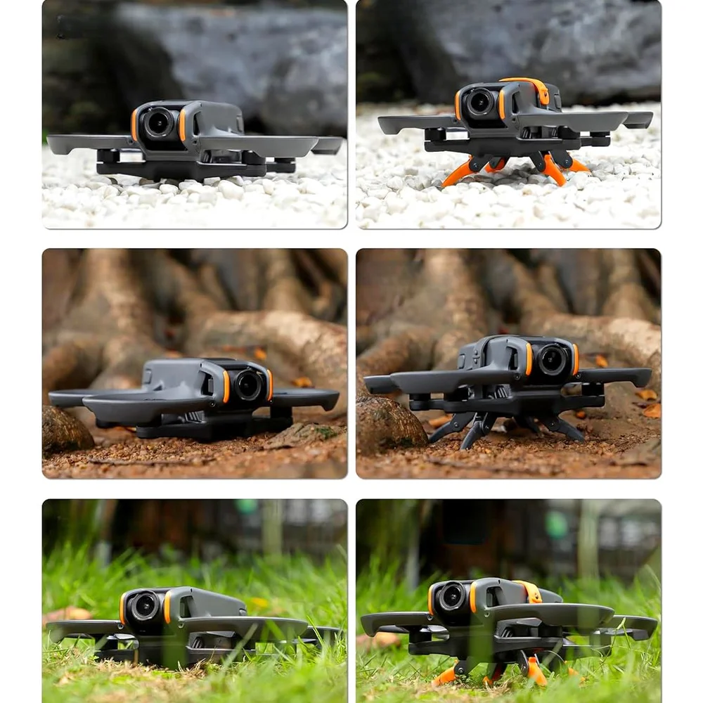Imagem 2 de 5 do produto Extensor De Trem De Pouso Dobrável Para Drone Dji Avata 2 Cor:cinza Claro
