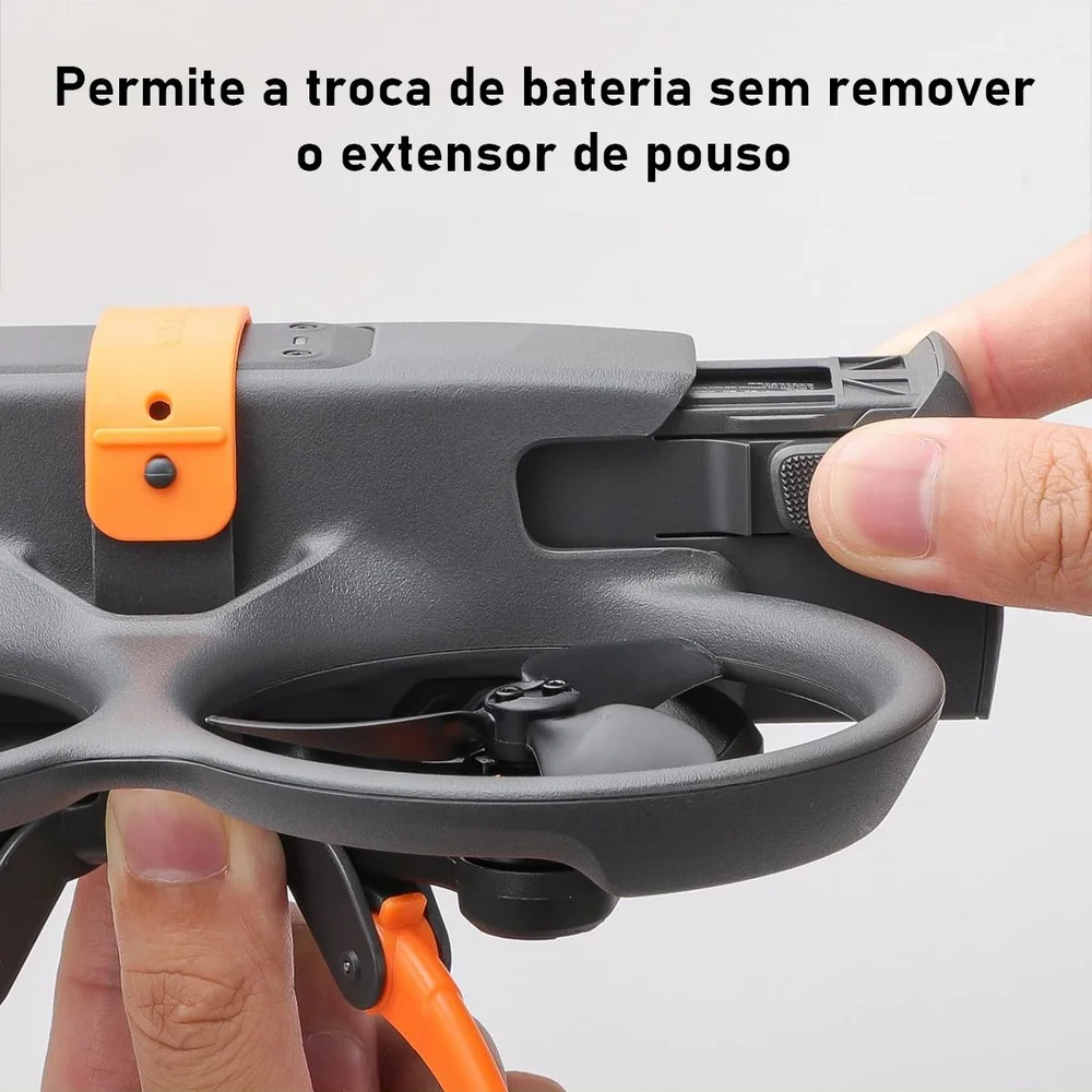 Imagem 3 de 5 do produto Extensor De Trem De Pouso Dobrável Para Drone Dji Avata 2 Cor:cinza Claro