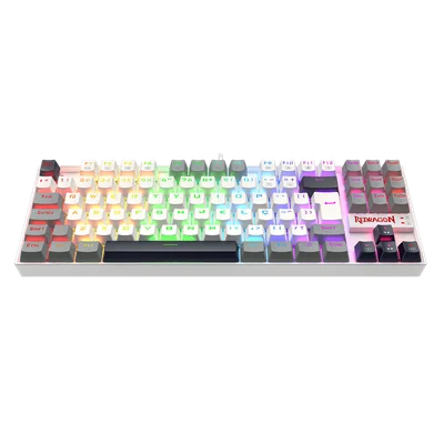 Teclado Mecânico Gamer Redragon Kumara RGB Branco,preto E Cinza,switch Marrom, K552wgl-RGB Pt-brown